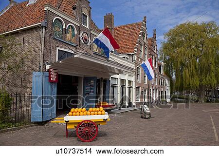 Edam Cheese and Weighing House View Large Photo Image Picture - Edam Cheese and Weighing House . Fotosearch