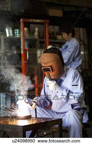 Factory Worker Welding View Large Photo Image Stock Image - Factory Worker Welding. Fotosearch