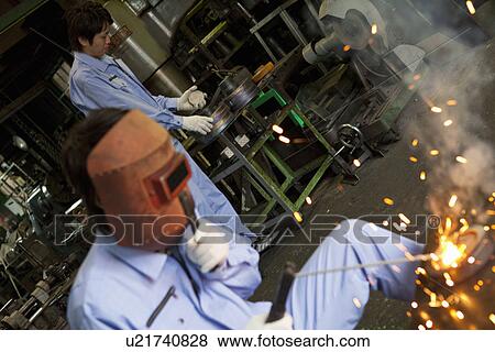 Factory Worker Welding View Large Photo Image Stock Photo - Factory Worker Welding. Fotosearch