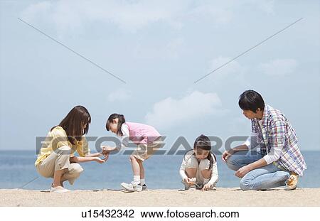 Family of Four Playing on Beach View Large Photo Image Stock Image - Family of Four Playing on Beach. Fotosearch