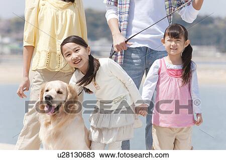 Family of Four With Dog View Large Photo Image Stock Image - Family of Four With Dog. Fotosearch