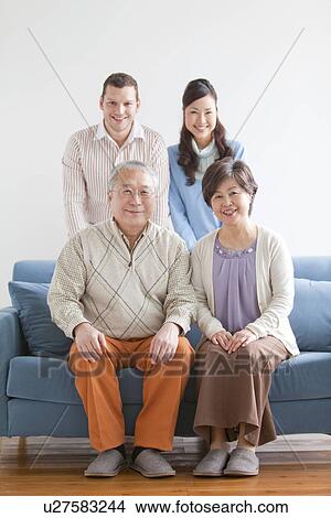 Family Portrait In Living Room View Large Photo Image Picture - Family Portrait In Living Room. Fotosearch