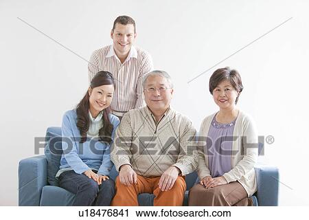 Family Portrait In Living Room View Large Photo Image Stock Image - Family Portrait In Living Room. Fotosearch