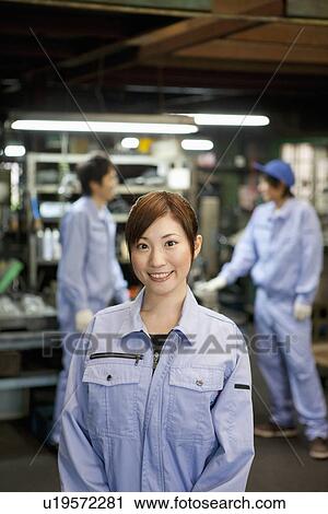 Stock Image - Female Factory Worker. Fotosearch