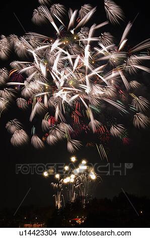 Fireworks, Ibaraki Prefecture, Japan View Large Photo Image Picture - Fireworks, Ibaraki Prefecture, Japan. Fotosearch