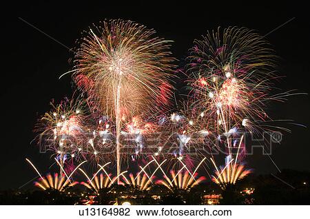 Fireworks, Ibaraki Prefecture, Japan View Large Photo Image Stock Image - Fireworks, Ibaraki Prefecture, Japan. Fotosearch