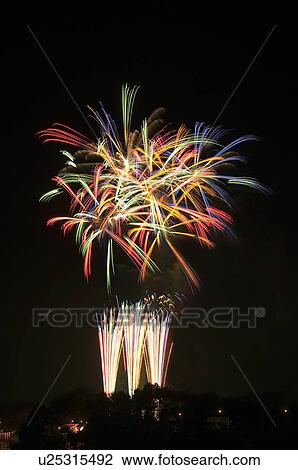 Stock Image - Fireworks, Ibaraki Prefecture, Japan. Fotosearch