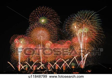 Fireworks, Ibaraki Prefecture, Japan View Large Photo Image Stock Photo - Fireworks, Ibaraki Prefecture, Japan. Fotosearch