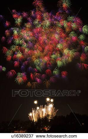 Stock Photo - Fireworks, Ibaraki Prefecture, Japan. Fotosearch