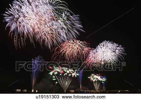 Fireworks, Saitama Prefecture, Japan View Large Photo Image Stock Image - Fireworks, Saitama Prefecture, Japan. Fotosearch