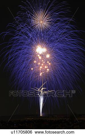 Stock Photograph - Fireworks, Saitama Prefecture, Japan. Fotosearch