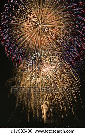 Fireworks, Saitama Prefecture, Japan View Large Photo Image Stock Photograph - Fireworks, Saitama Prefecture, Japan. Fotosearch