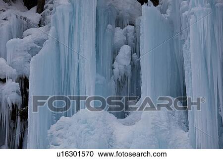 Stock Image - Frozen waterfall. Fotosearch