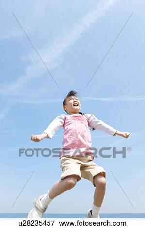 Girl Jumping View Large Photo Image Stock Photo - Girl Jumping. Fotosearch