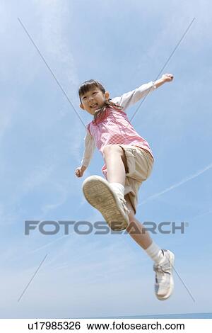 Girl Jumping View Large Photo Image Stock Photograph - Girl Jumping. Fotosearch