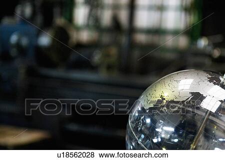 Globe In Factory View Large Photo Image Stock Photo - Globe In Factory. Fotosearch