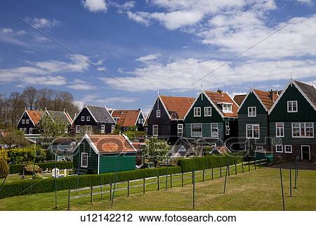 Houses in Marken View Large Photo Image Stock Image - Houses in Marken. Fotosearch