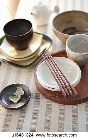 Japanese Tableware View Large Photo Image Picture - Japanese Tableware. Fotosearch