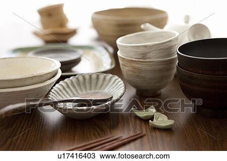 Stock Image - Japanese Tableware. Fotosearch