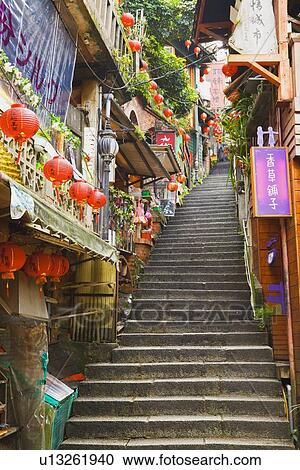 Jiufen, Taiwan View Large Photo Image Stock Image - Jiufen, Taiwan. Fotosearch