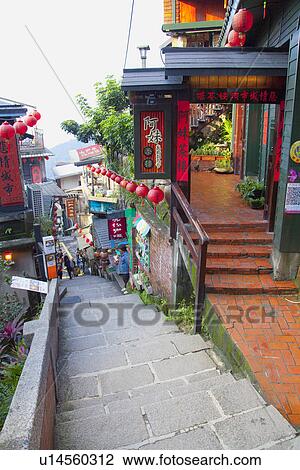 Jiufen, Taiwan View Large Photo Image Stock Image - Jiufen, Taiwan. Fotosearch