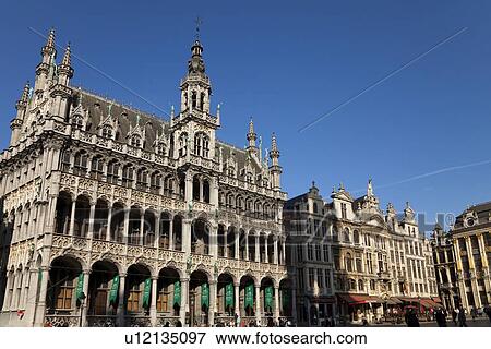 King's House (Maison du Roi) on The Grand Place (Grand-Place) View Large Photo Image Stock Photo - King's House (Maison du Roi) on The Grand Place (Grand-Place). Fotosearch