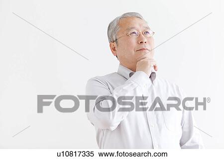 Stock Photography - Mature Man Thinking. Fotosearch
