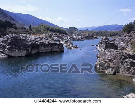 Picture - Minoda-no- Fuchi, Miyoshi City, Tokushima Prefecture, Japan. Fotosearch
