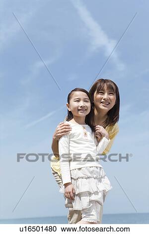Mother and Daughter Looking at View View Large Photo Image Stock Image - Mother and Daughter Looking at View. Fotosearch