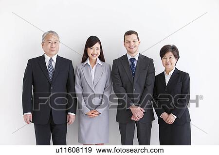 Stock Photo - Portrait of Businessmen and Businesswomen. Fotosearch
