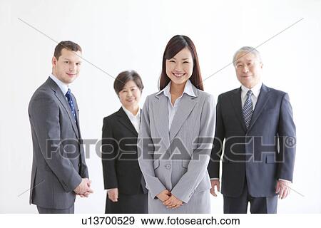 Stock Photo - Portrait of Businessmen and Businesswomen. Fotosearch