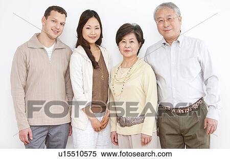 Stock Photography - Portrait of Family of Four. Fotosearch