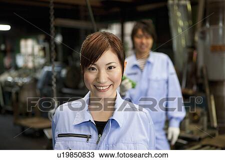 Portrait of Female Factory Worker View Large Photo Image Stock Image - Portrait of Female Factory Worker. Fotosearch