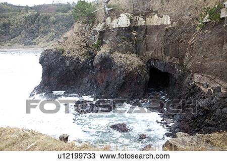 Stock Image - Rocks in the Sea of Japan. Fotosearch