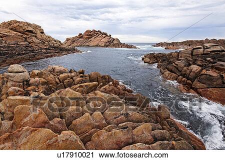 Stock Image - Rocky coastline. Fotosearch