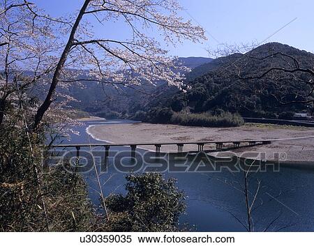 Shimanto river and Katsuma bridge View Large Photo Image Stock Photography - Shimanto river and Katsuma bridge . Fotosearch