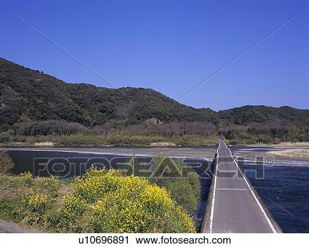 Shimanto river and Sata bridge View Large Photo Image Stock Image - Shimanto river and Sata bridge . Fotosearch