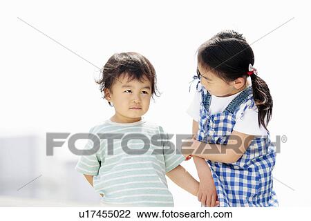Stock Image - Sister and Brother. Fotosearch