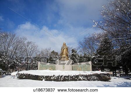 Stock Photo - Statue in garden. Fotosearch