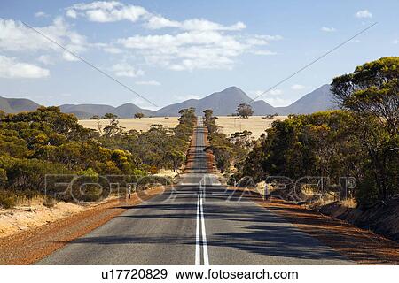 Straight road and Stirling Range View Large Photo Image Stock Photo - Straight road and Stirling Range. Fotosearch