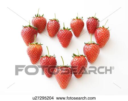 Strawberries creating a heart shape View Large Photo Image Picture - Strawberries creating a heart shape. Fotosearch
