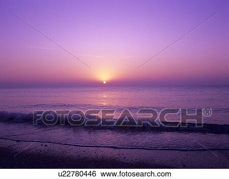Sunrise at the beach, Florida, USA View Large Photo Image Stock Photograph - Sunrise at the beach, Florida, USA. Fotosearch