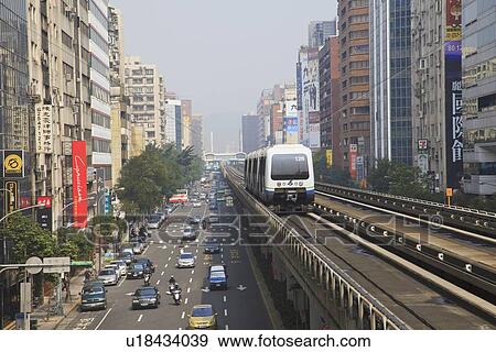 Train in Taipei, Taiwan View Large Photo Image Stock Photo - Train in Taipei, Taiwan. Fotosearch