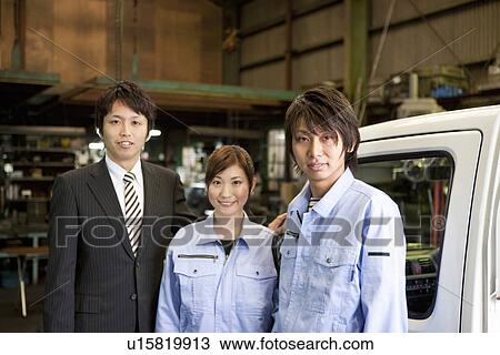 Two Car Mechanics and Businessman View Large Photo Image Stock Image - Two Car Mechanics and Businessman. Fotosearch