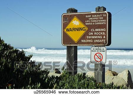 Stock Photograph - Warning sign. Fotosearch