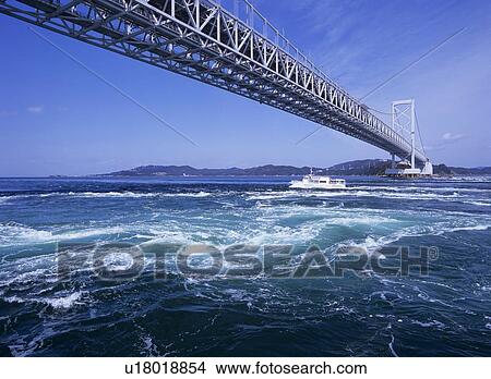 Picture - Whirlpool, Naruto City, Tokushima Prefecture, Japan. Fotosearch