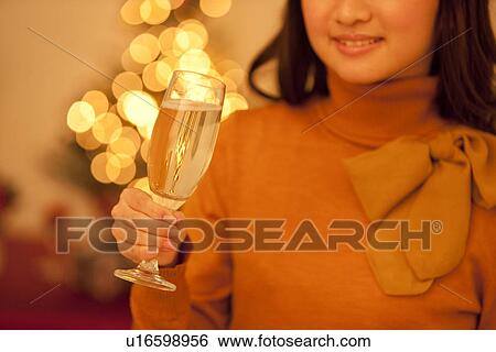 Woman With Champagne View Large Photo Image Stock Photograph - Woman With Champagne. Fotosearch