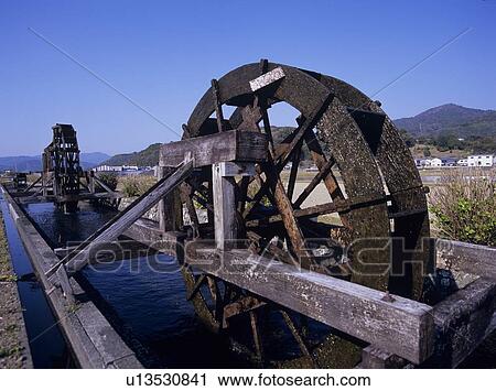 Yasunami water wheels View Large Photo Image Stock Image - Yasunami water wheels. Fotosearch