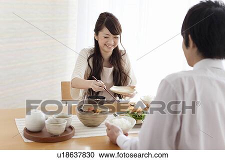 Young Couple Having Breakfast View Large Photo Image Stock Image - Young Couple Having Breakfast. Fotosearch