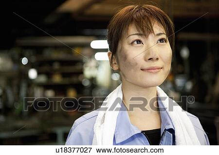 Young Female Factory Worker View Large Photo Image Stock Photo - Young Female Factory Worker. Fotosearch